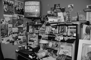 cluttered desk