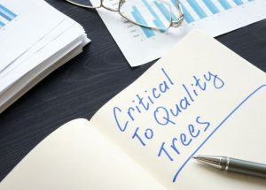 Critical to Quality (CTA) Tree written on piece on paper in office.