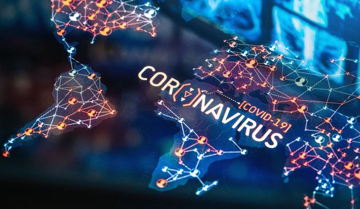 Coronavirus outbreak on a digital map